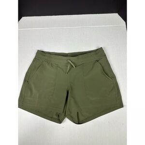 Kuhl Shorts Womens Small Green Hiking Stretch Waist Pockets 4 In Inseam 6405